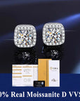 D VVS1 Moissanite Stud Earrings