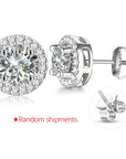 Classic Round 2CT Moissanite Earrings | S925 Silver