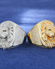 S925 D VVS Moissanite Lion Head Ring