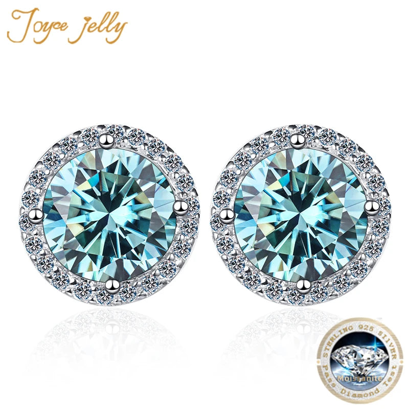 D Color Round Moissanite Earrings