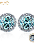 D Color Round Moissanite Earrings