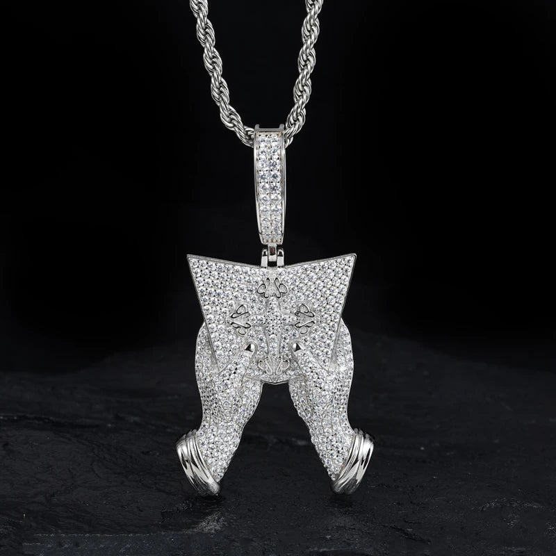 D VVS Moissanite Dollar Sign Pendant