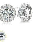 Classic Round 2CT Moissanite Earrings | S925 Silver