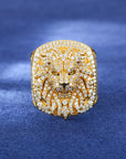 S925 D VVS Moissanite Lion Head Ring