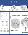 S925 D VVS Moissanite Lion Head Ring