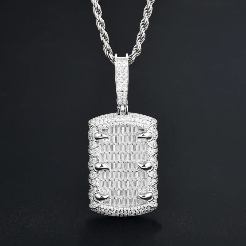 D VVS Moissanite Dollar Sign Pendant