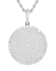 Moissanite S925 Sterling Silver Round Pendant