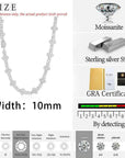 VVS Moissanite Cross Tennis Linked Necklace