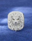 S925 D VVS Moissanite Lion Head Ring